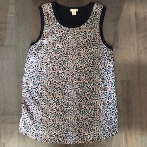 J.Crew mixed media tank top